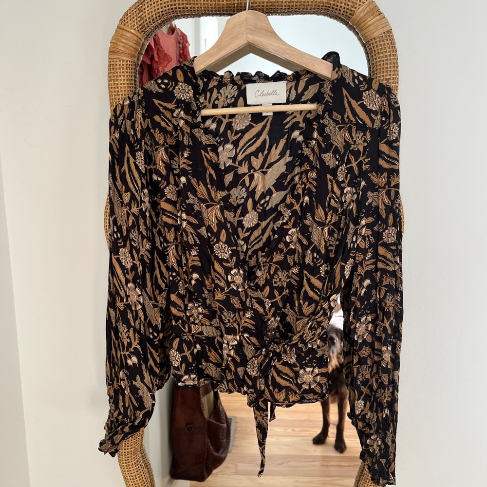 Cleobella Floral Printed Wrap Top  - Small